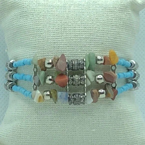Chip Stone Seed Bead Bracelet - Picture 2 of 6